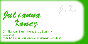 julianna koncz business card